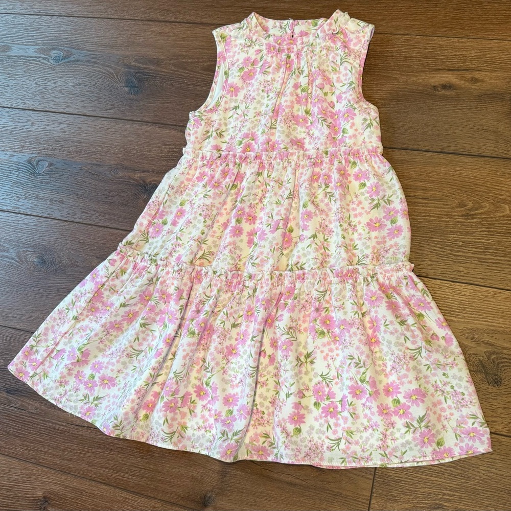 GB girls Pink Floral Tiered Sundress